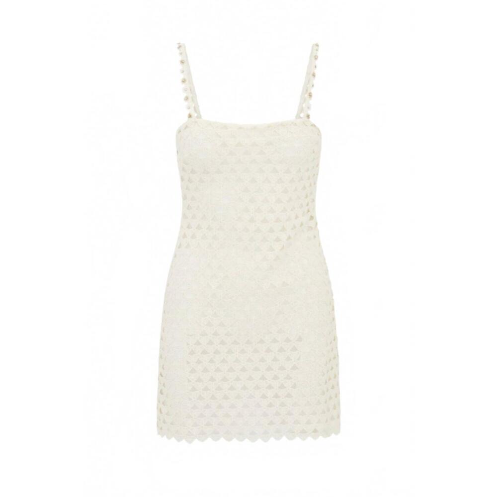 NEW LOVESHACKFANCY camara mini dress in optic white - Picture 4 of 4